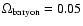 $\Omega _{\rm baryon}=0.05$