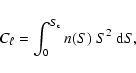 \begin{displaymath}C_\ell = \int_0^{S_{\rm c}} n(S)~ S^2~{\rm d}S,
\end{displaymath}