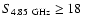 $S_{4.85~{\rm GHz}} \ge
18~$