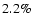 $2.2\%$