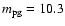$m_{\rm pg} = 10.3$