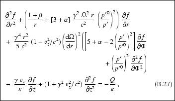 % latex2html id marker 3270
\fbox{\parbox{8.6cm}{
\begin{eqnarray}
&& \hspace{...
...2/c^2)~\frac{\partial^2 f}{\partial z^2}
=-\frac{Q}{\kappa}~,
\end{eqnarray}}}