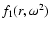 $f_1(r,\omega^2)$
