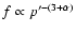 $f \propto p'^{-(3+\alpha)}$