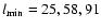 $l_{\min}=25,58,91$