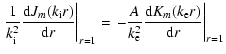 $\displaystyle \left.\frac{1}{k_{\rm i}^2}\frac{{\rm d}J_{m}(k_{\rm i}r)}{{\rm d...
...frac{A}{k_{\rm e}^2}\frac{{\rm d}K_{m}(k_{\rm e}r)}{{\rm d}r}\right\vert _{r=1}$