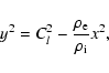 \begin{displaymath}y^2=C_{l}^2-\frac{\rho_{\rm e}}{\rho_{\rm i}}x^2,
\end{displaymath}