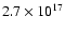 $2.7\times10^{17}$