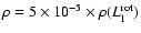 $\rho=5\times10^{-5}\times\rho(L_1^{\rm rot})$