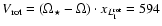 $V_{\rm rot}=(\Omega_\star-\Omega)\cdot
x_{L_1^{\rm rot}}=594$
