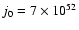 $j_0=7\times 10^{52}$
