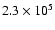 $2.3 \times 10^5$