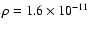 $\rho = 1.6 \times 10^{-11}$