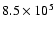 $8.5 \times 10^{5}$