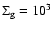 $\Sigma_{\rm g} = 10^{3}$