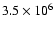 $3.5\times 10^6$