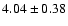 $4.04\pm0.38$
