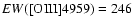 $EW({\rm [OIII]}4959) = 246$