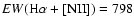 $EW({\rm H\alpha + [NII]}) = 798$