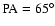 $\rm PA=65^{\circ}$