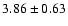 $3.86\pm0.63$
