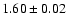 $1.60\pm0.02$