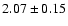 $2.07\pm0.15$
