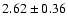 $2.62\pm0.36$