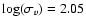 $\log(\sigma_v) = 2.05$