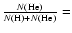 $\frac{{N({\rm He})}}{{N({\rm H})+N({\rm He})} }=$