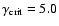 $\gamma_{\rm crit}=5.0$