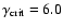 $\gamma_{\rm crit}=6.0$