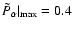 $\tilde{P}_{\alpha}\vert _{\rm max}=0.4$
