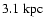 $3.1{\rm ~ kpc}$