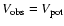 $V_{\rm obs}= V_{\rm pot}$
