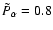 $\tilde{P}_{\alpha}= 0.8$