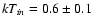 $kT_{in}= 0.6\pm 0.1$