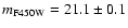 $m_{\rm F450W} =
21.1\pm 0.1$