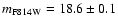 $m_{\rm F814W} =
18.6\pm 0.1$