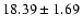 $18.39 \pm 1.69$