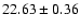 $22.63 \pm 0.36$
