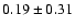 $0.19 \pm 0.31$