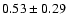 $0.53 \pm 0.29$