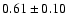 $0.61 \pm 0.10$