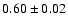 $0.60 \pm 0.02$