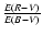 $\frac{E(R-V)}{E(B-V)}$