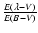 $\frac{E(\lambda-V)}{E(B-V)}$