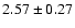 $2.57\pm0.27$