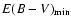 $E(B-V)_{\min}$