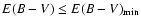 $E(B-V) \leq E(B-V)_{\min}$
